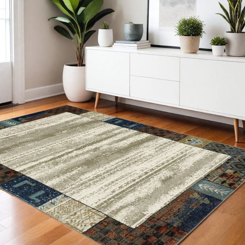 HomeRootsPatchwork Bohemian Runner Area Rug - 64.96' X '46.06' X '0.32