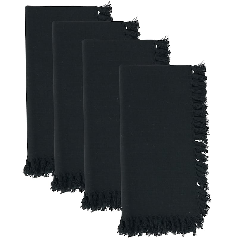 Fringed Design Napkins (set of 4)