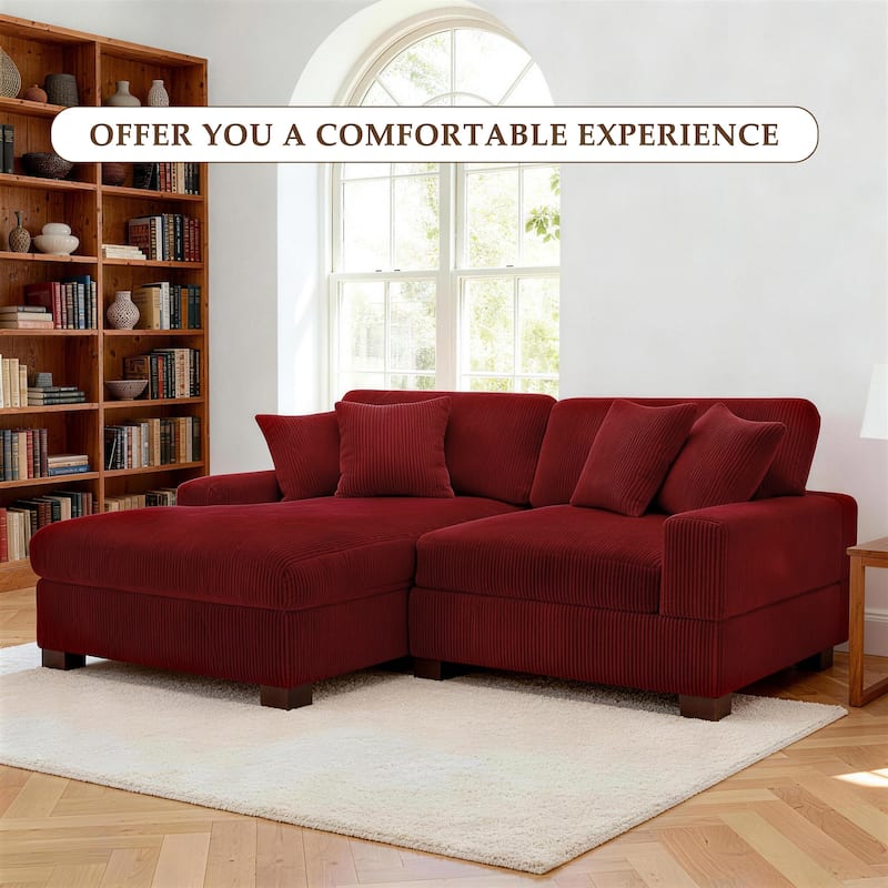 Oversized L-shaped Modular Sectional Sofa with Chaise Lounge