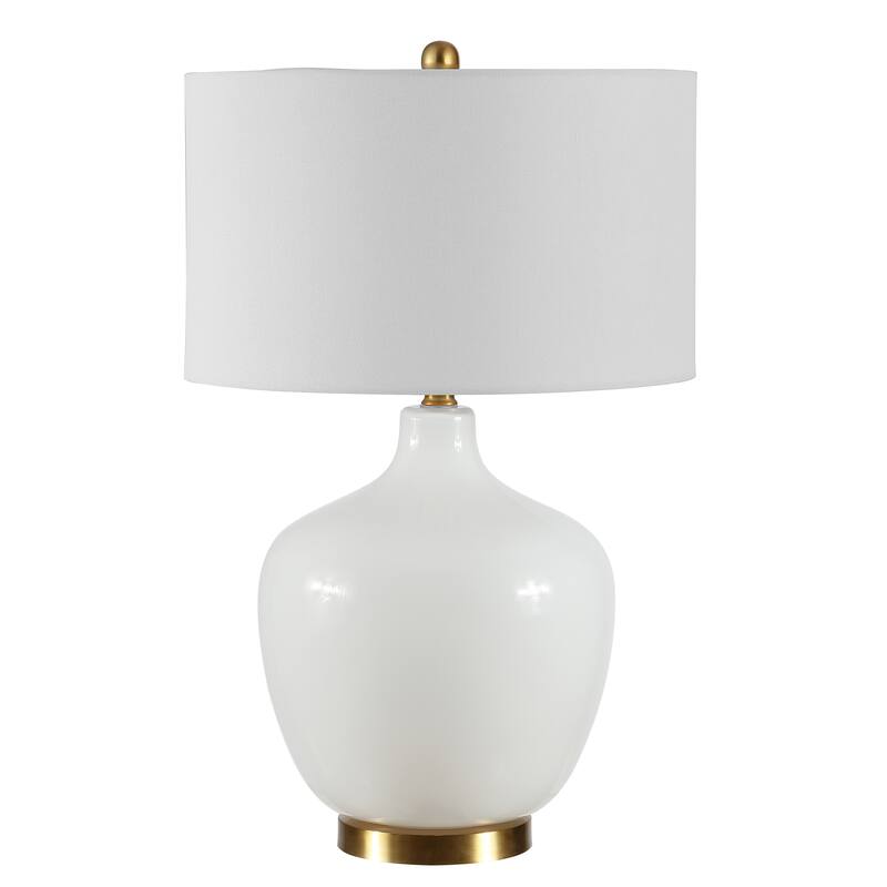 SAFAVIEH Lighting Mansoureh 27-inch Glass LED Table Lamp - 17" W x 17" L x 27" H - 17Wx17Dx27H