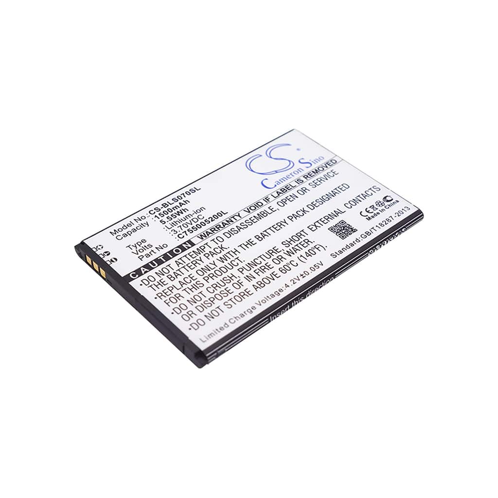 Battery for BLU S070Q Studio Selfie C755005200L Mobile SmartPhone CS-BLS070SL - Black