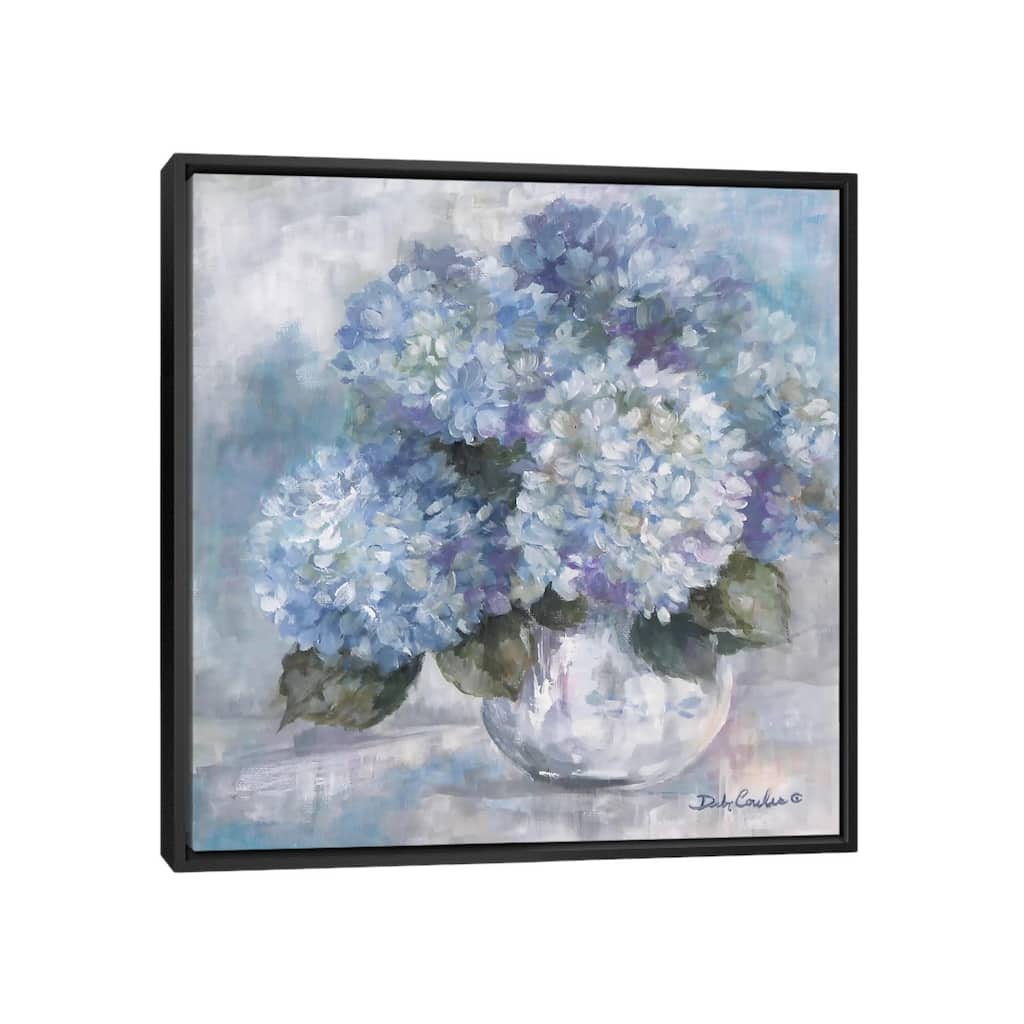 iCanvas "Hydrangea Blues" by Debi Coules Framed Canvas Print