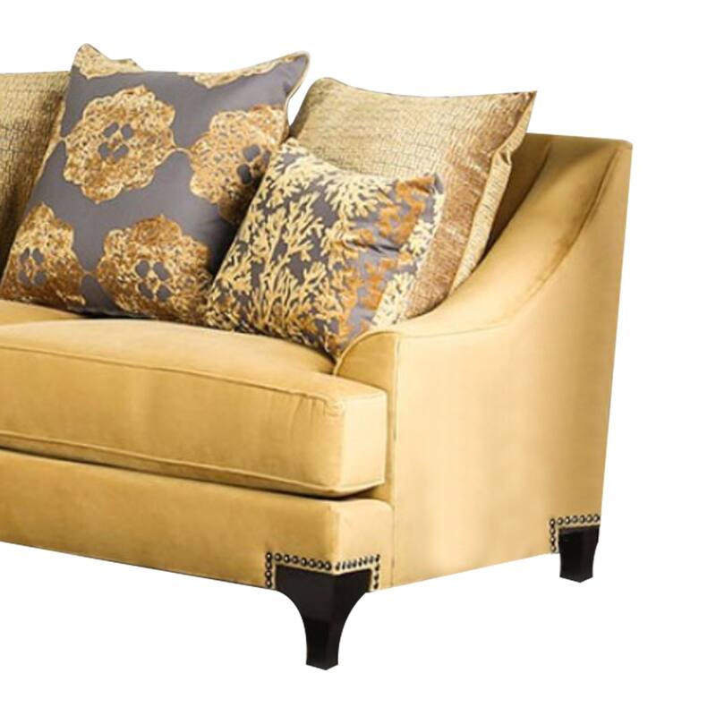 Luxurious Loveseat In Enchanting Gold