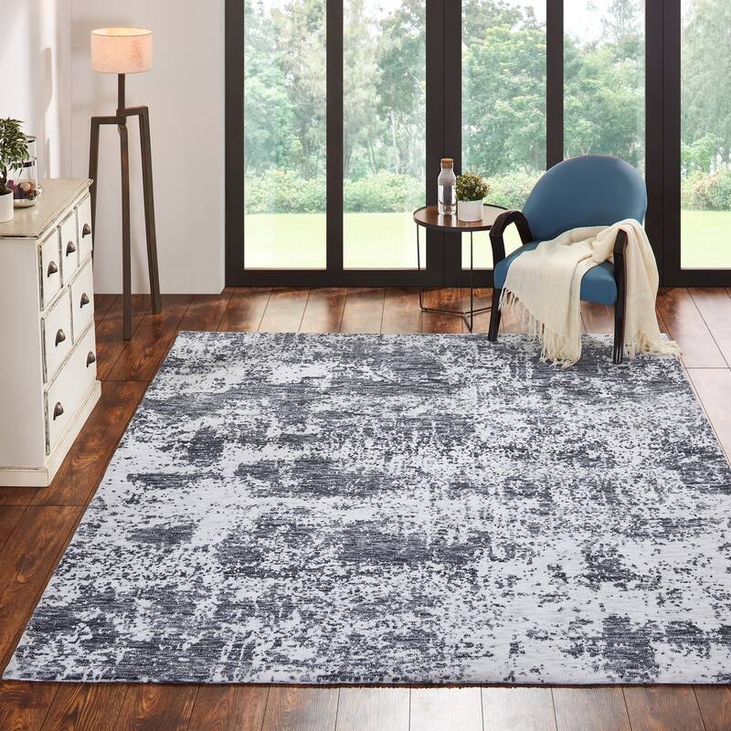 Marbled Area Rug - 2' X 3' - Charcoal