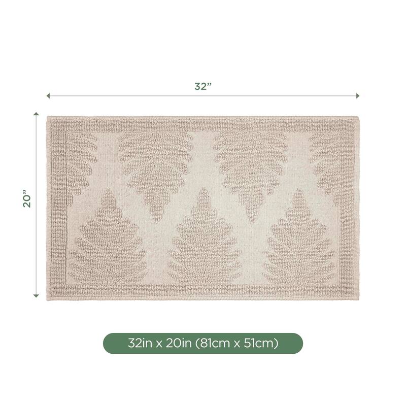 Martex Restore Fern Ogee 100% Reversible Bath Rug