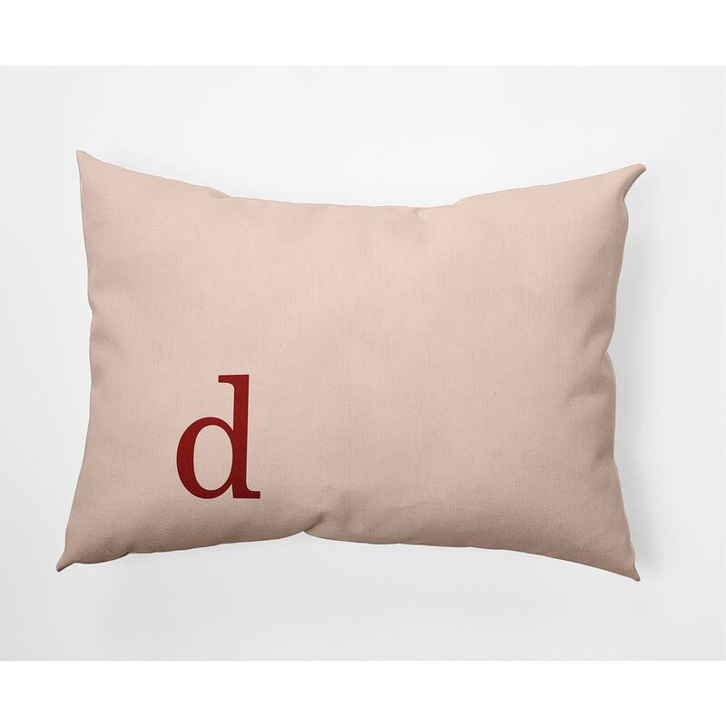 Modern Monogram Decorative Throw Pillow - 14" x 20" - d