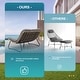 preview thumbnail 18 of 48, Double Papasan Chair Loveseat with Cushion, All-weather PE Rattan and Metal Frame for Indoor Outdoor
