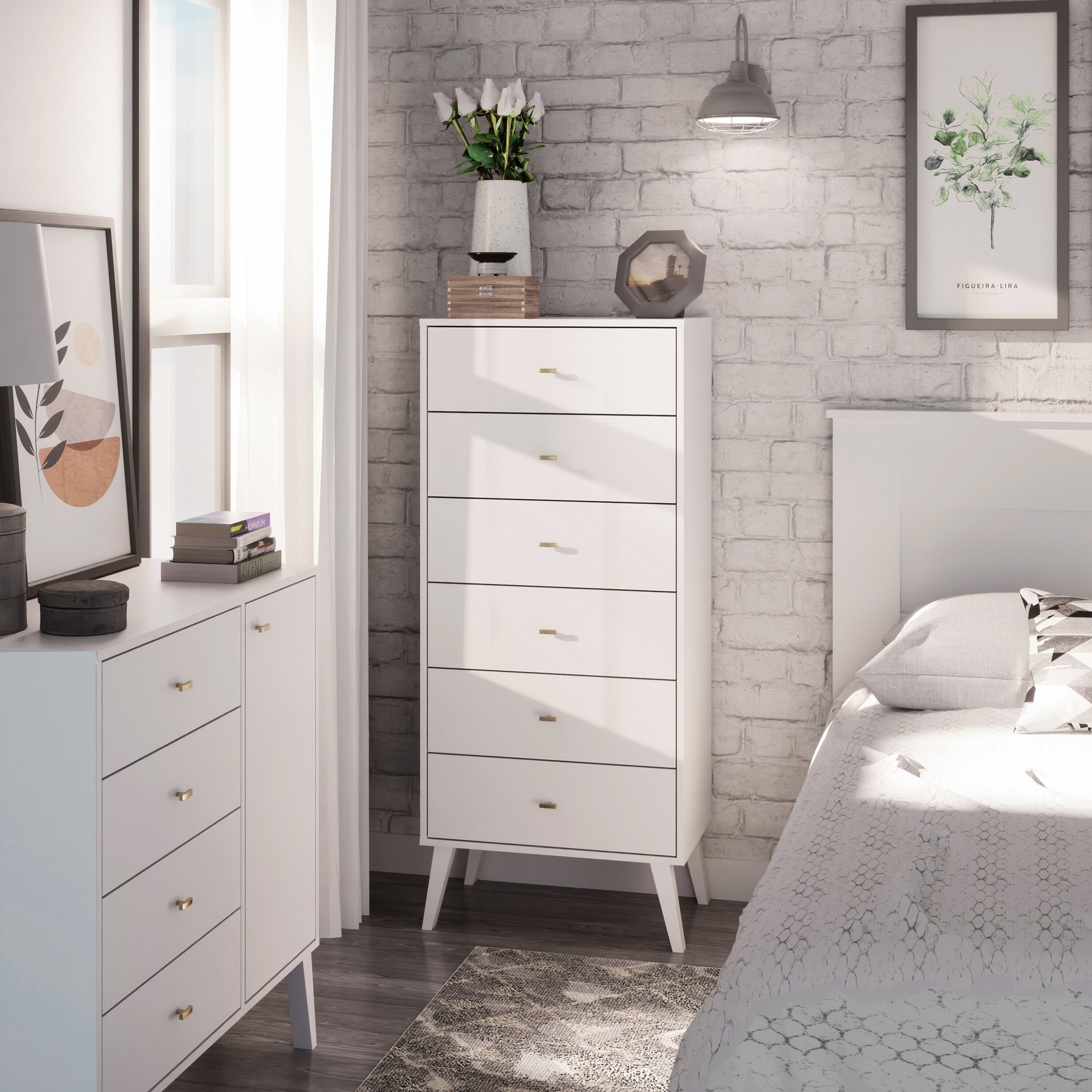 6 drawer milo mid century modern dresser Prepac Milo Mid-Century Modern 6 Drawer Double Dresser for Bedroom, Chest of Drawers, Contemporary Bedroom Furniture - On Sale - Bed Bath & Beyond