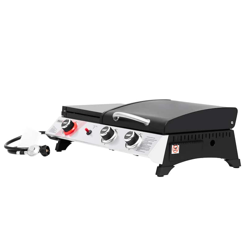 Royal Gourmet 3-Burner Grill and Griddle Combo Station with Lid