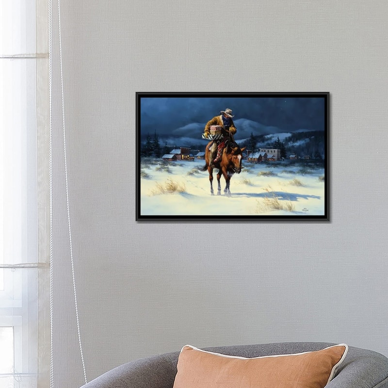 iCanvas "Bringing Christmas Home" by Jack Sorenson Framed Canvas Print