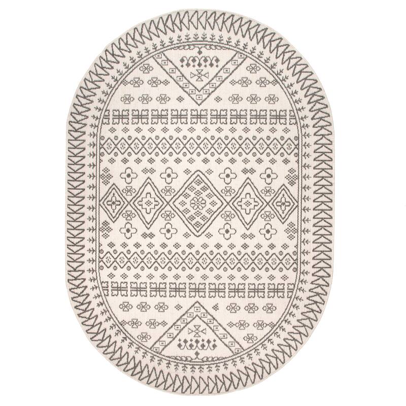 Nuloom Indoor/Outdoor Tribal Inspired Floral Diamonds Area Rug