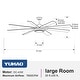 preview thumbnail 91 of 128, Sofucor 52/66/72/76/84Inch Large Ceiling Fan with Dimmable LED Light ,Remote&APP Control,8 Blades for Large Living Room,Porch