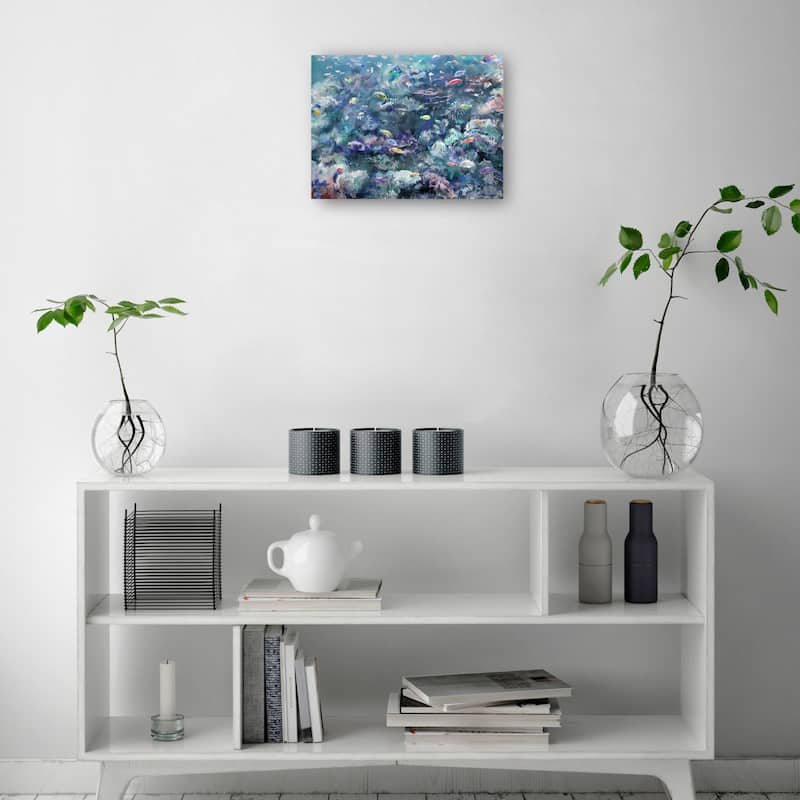 Underwater Colors I By Studio Arts Canvas Art Print