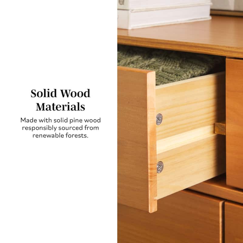 Middlebrook Modern Solid Wood 6-Drawer Dresser with Metal Handles