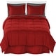 preview thumbnail 38 of 53, Bare Home Microfiber Comforter, Sheet Set, and Bed Skirt Red/Grey/Red - Queen