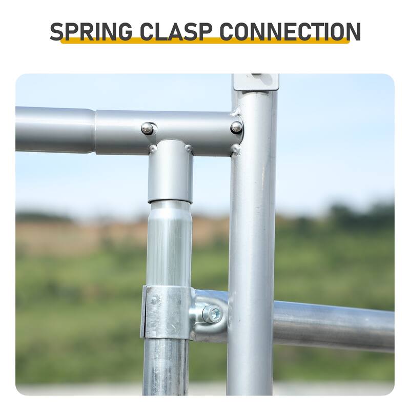 20 x 10 ft Metal Chicken Coop, Walk-in Poultry Cage for Outdoor