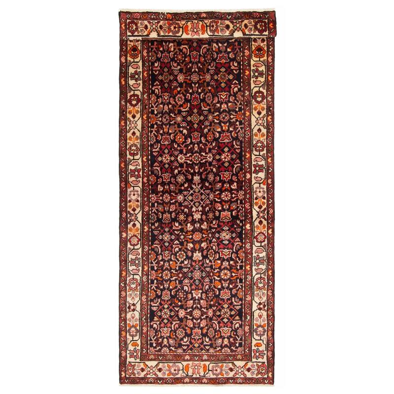 ECARPETGALLERY Hand-knotted Andelz Navy Wool Rug - 3'6 x 9'5 - Dark Navy - 3'6 x 9'5