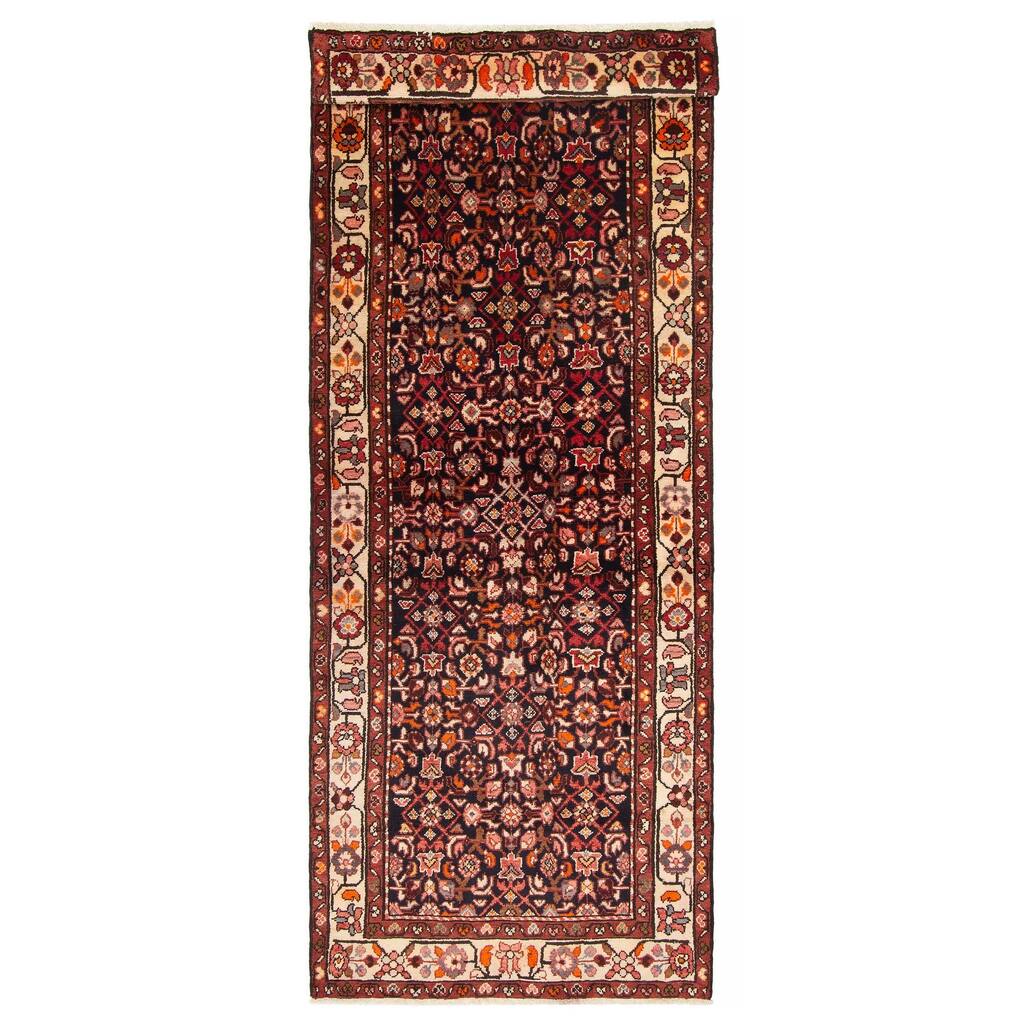 ECARPETGALLERY Hand-knotted Andelz Navy Wool Rug - 3'6 x 9'5