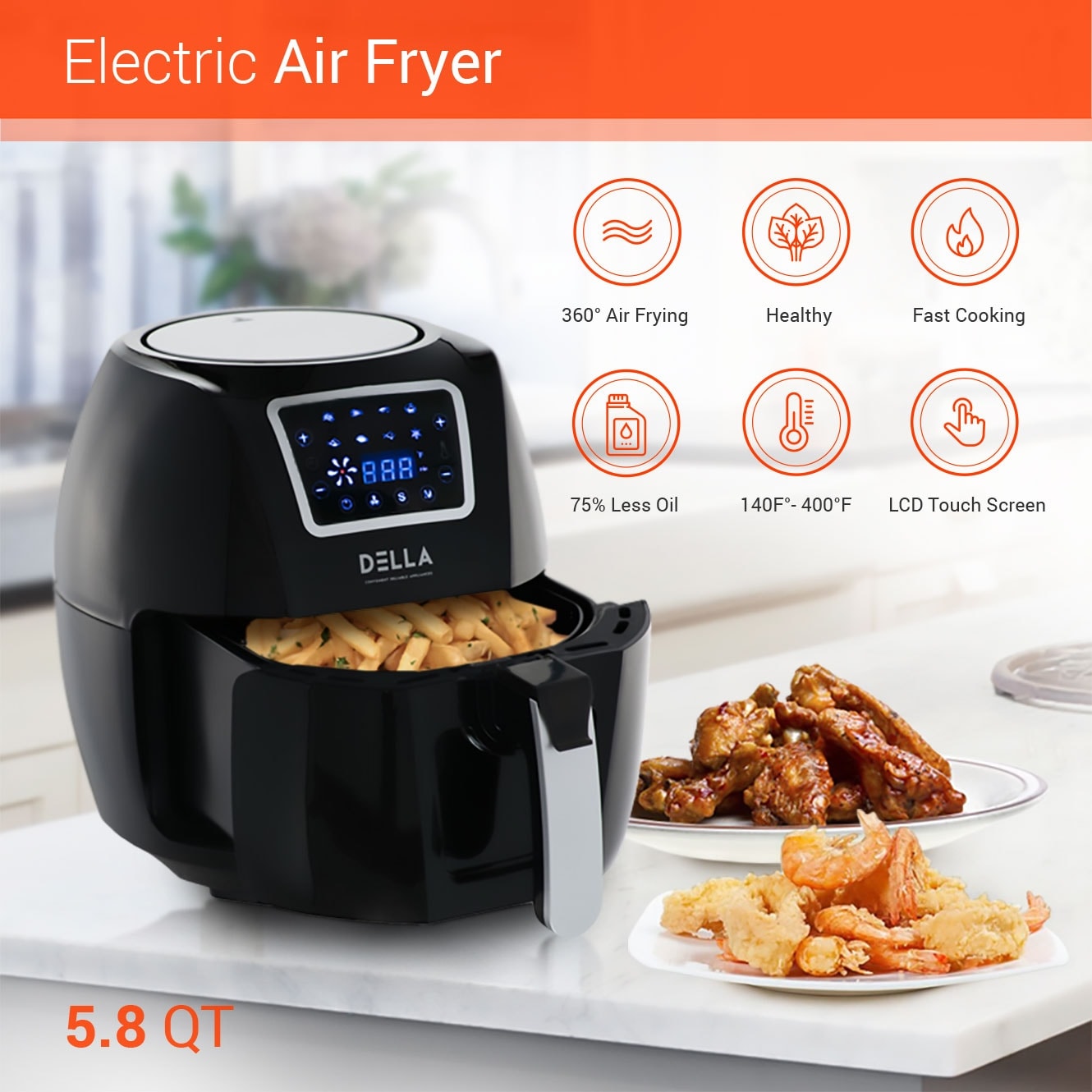 Della air fryer top