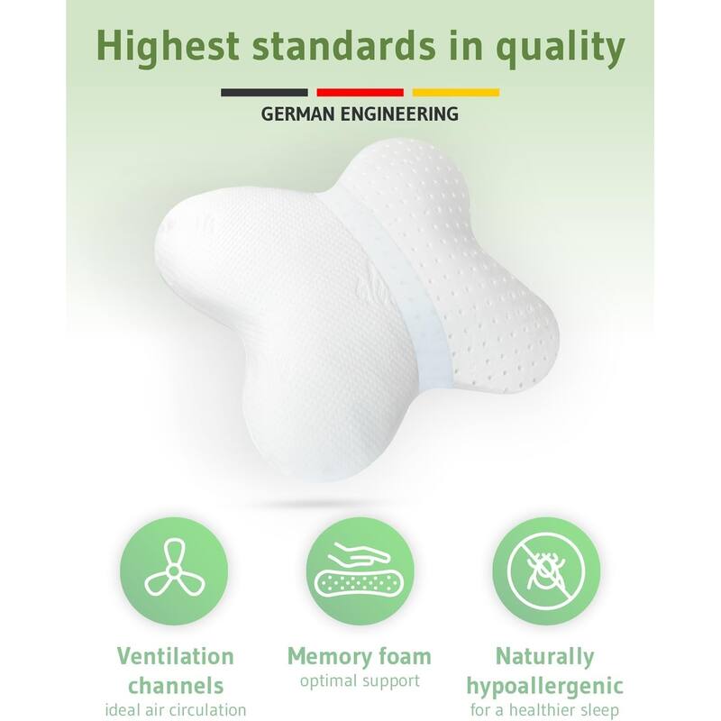 Side Sleepers Pillow Memory Foam Support Ergonomic Cervical Pillow