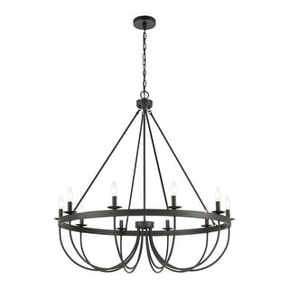 Elk Home Williamson 38W, 10-Light Chandelier, Black