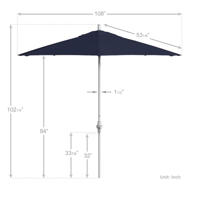 Okaloosa 9ft Deluxe Crank Lift Umbrella by Havenside Home, Base Not Included