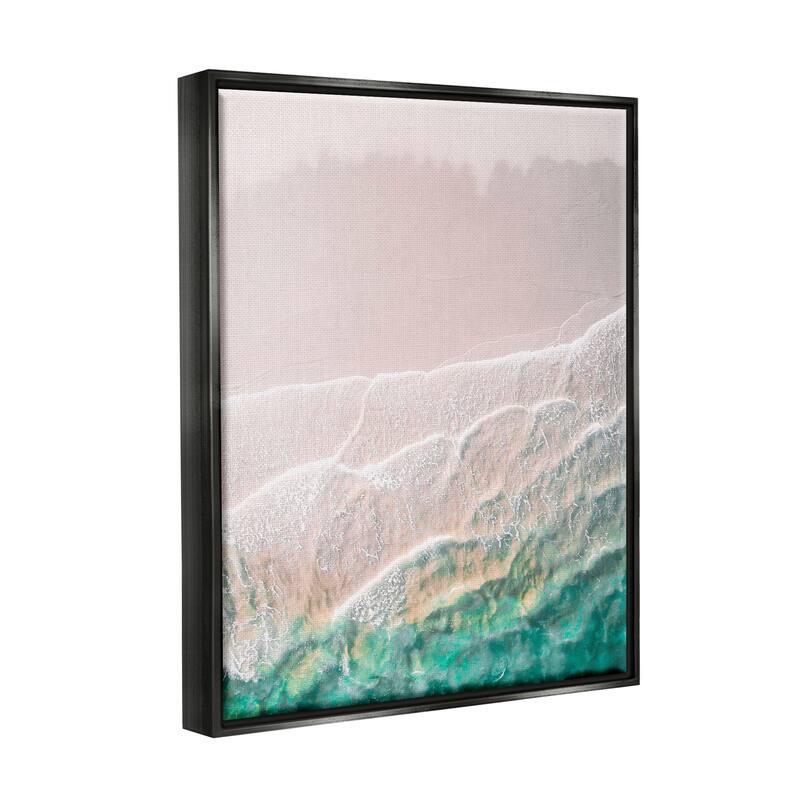 Stupell Modern Beach Foam Framed Floater Canvas Wall Art Design by