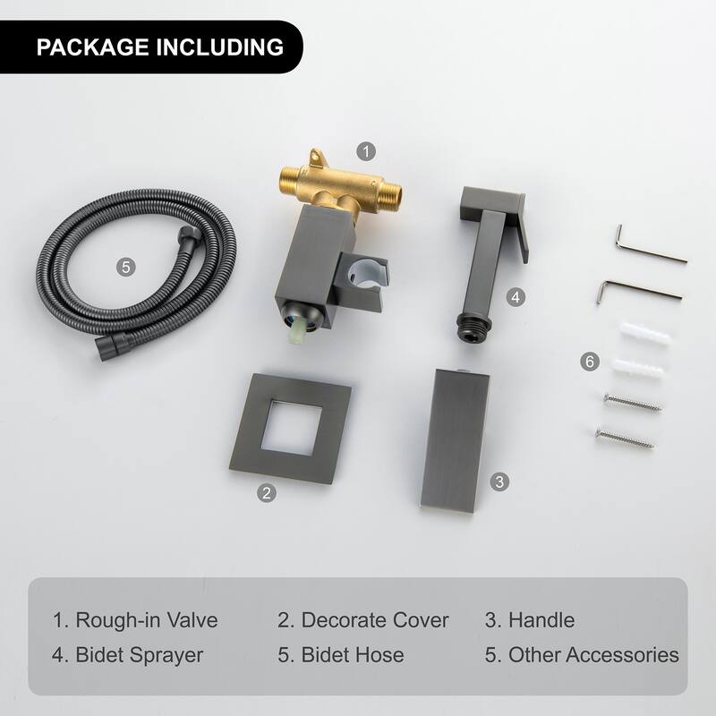 Wall Mounted Square Handheld Bidet Sprayer for Toilet