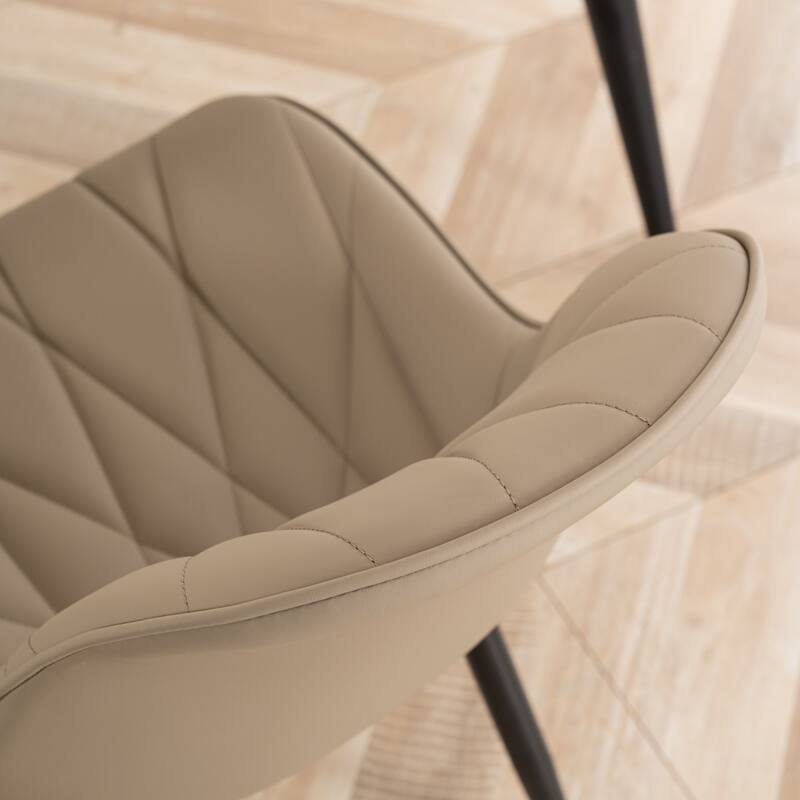 Modern Dining Chairs Set of 2 with Curved Backrest