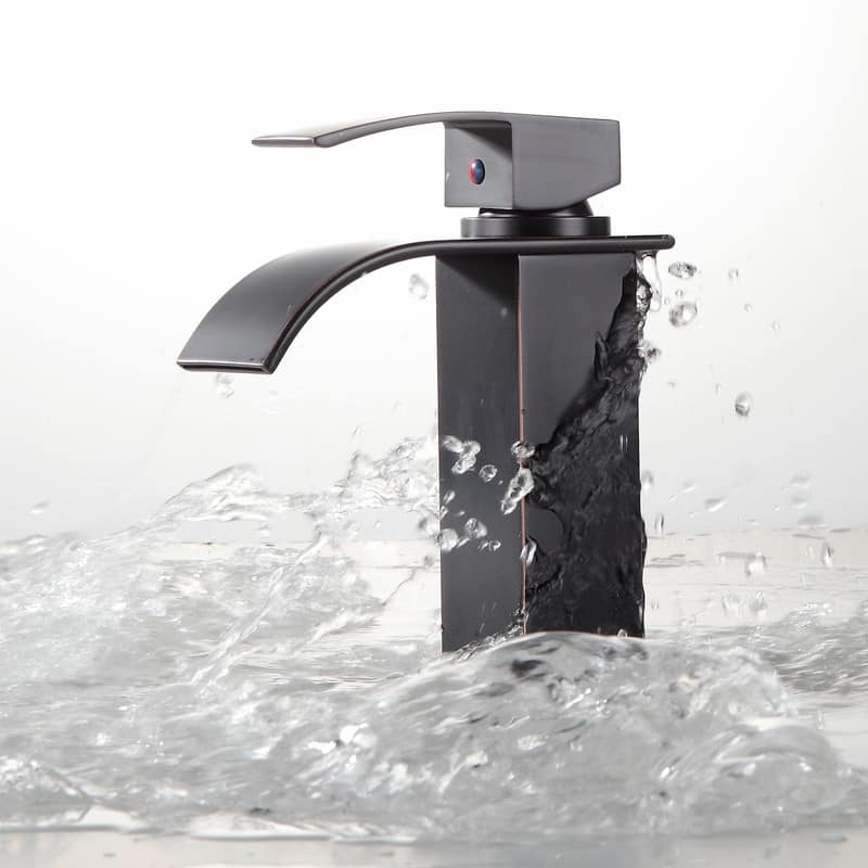 Waterfall Bathroom Faucet Single Lever One Hole Lavatory Sink Faucet
