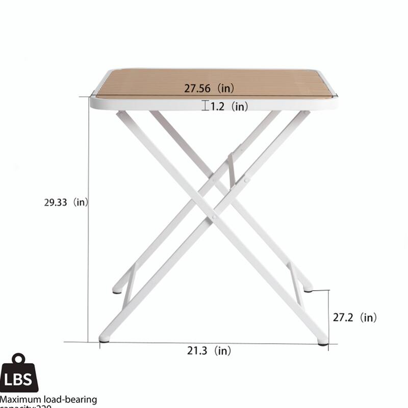 Folding Square Table - Indoor/Outdoor PP & Metal