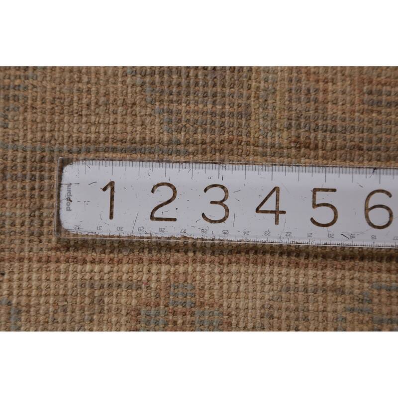 Hand Knotted Oriental 100% Wool Carpet Transitional All-Over Greys & Charcoal Oushak Area Rug - 12' 0'' X 9' 1''