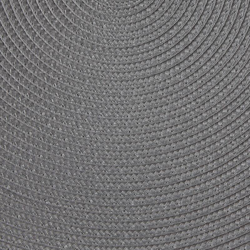 DII White Round PP Woven Placemat Set of 6