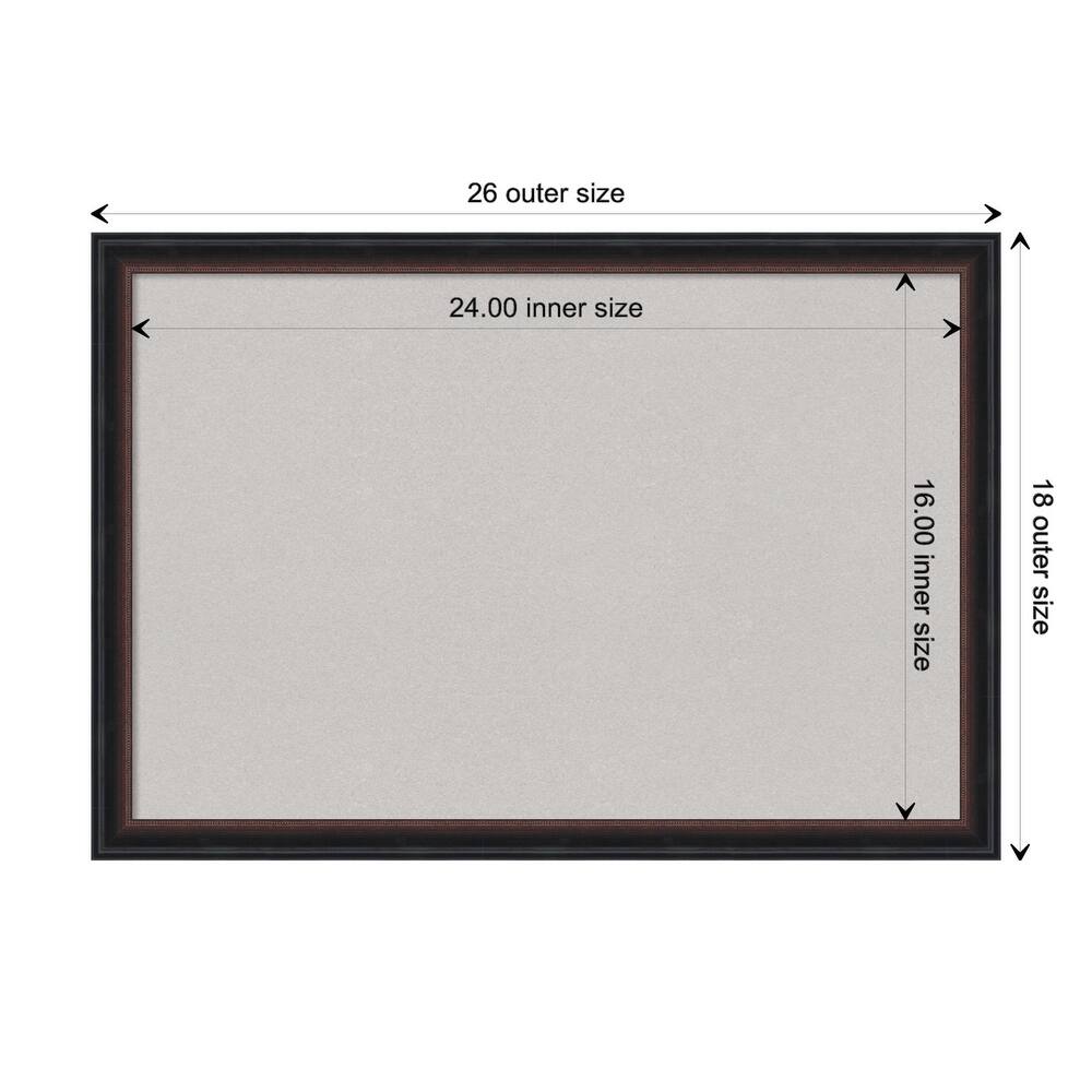 Salon Scoop Wood Framed Grey Corkboard Bulletin Board