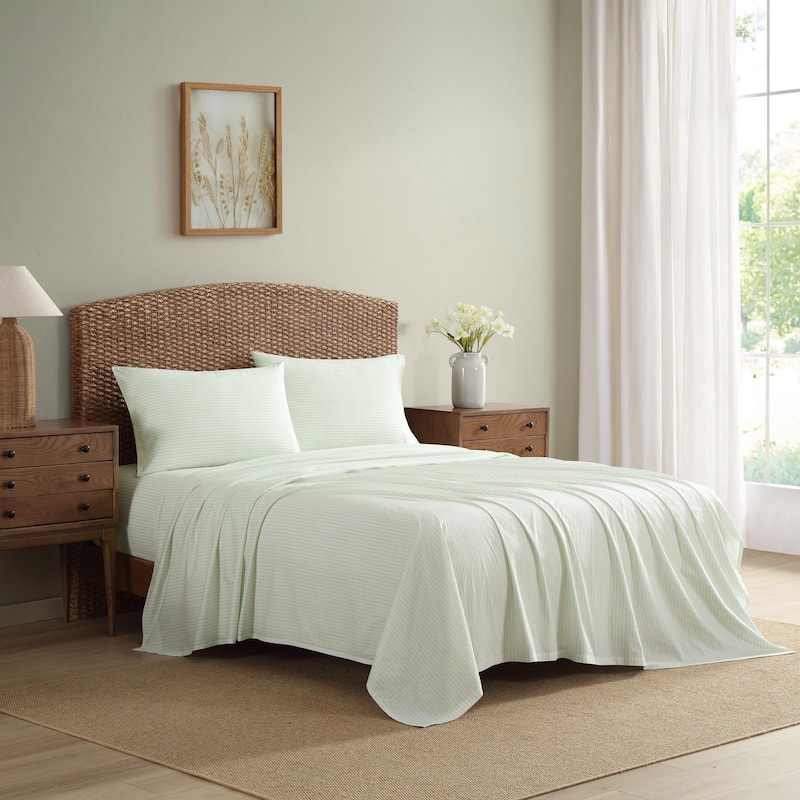 Laura Ashley Soft & Breathable Cotton Percale Deep-Pocket Sheet Set