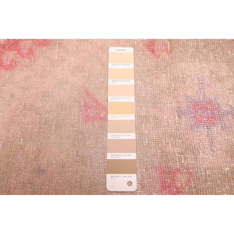 ECARPETGALLERY Hand-knotted Antalya Vintage Tan Wool Rug - 3'10 x 9'9