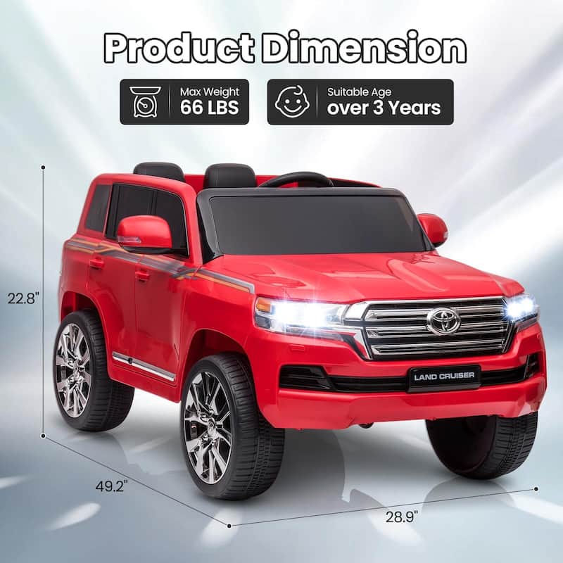 Electric Kids Ride-On Car SUV - 2 Seater Licensed Land Cruiser