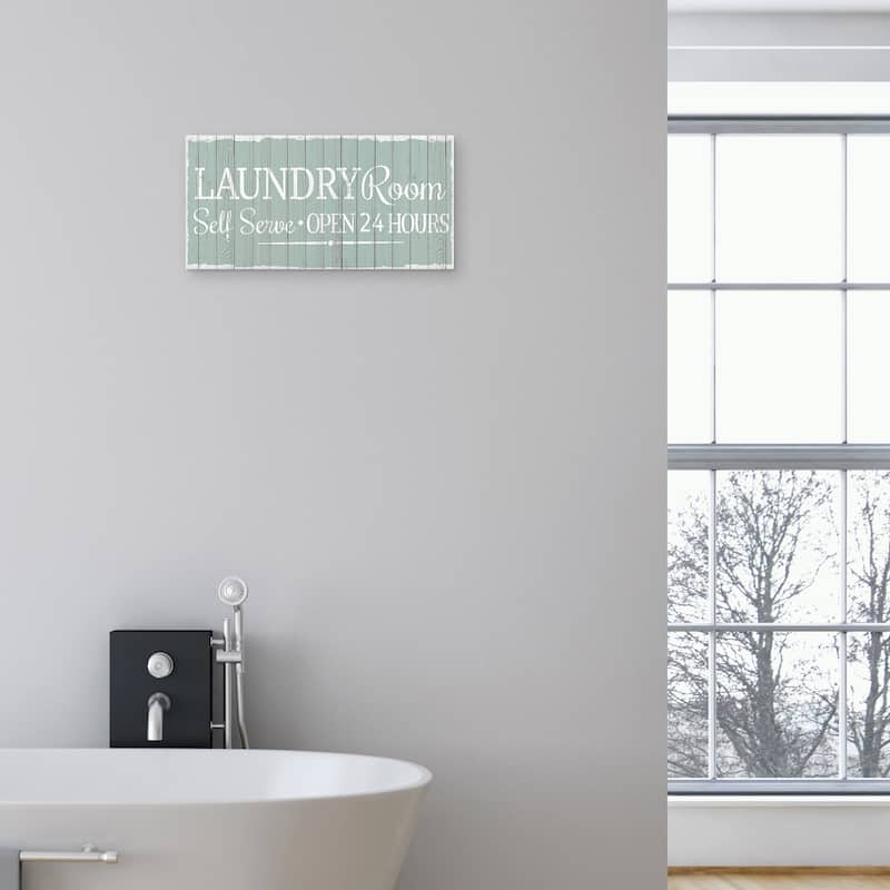 Laundry Self Serve Canvas Art Print