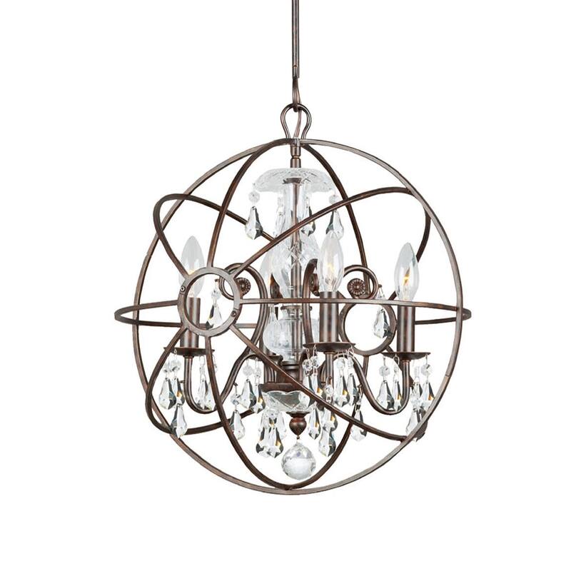 Crystorama Lighting Group Solaris 4 Light 17" Wide Globe Chandelier