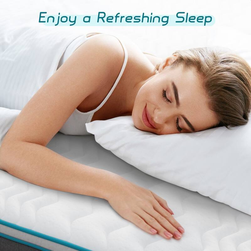 Serweet 8 Inch Bamboo Charcoal Memory Foam Hybrid Mattress