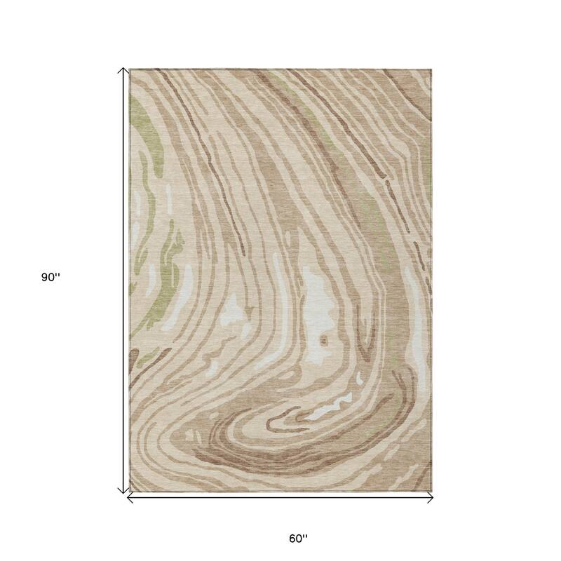 HomeRoots Abstract Transitional Rectangle Outdoor Rug