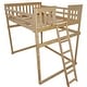 preview thumbnail 1 of 15, Pine Full Mission Loft Bed with End Ladder