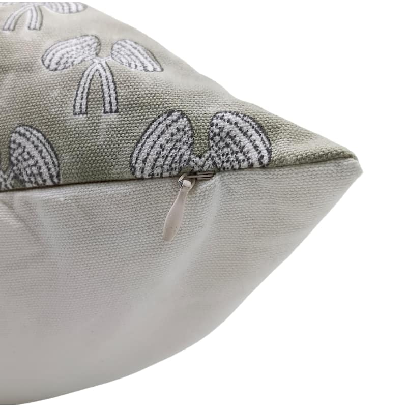 Cotton Bohemian Block print pillow Cover - Mushroom