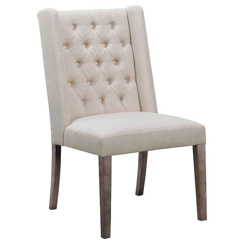 Bexley Beige Fabric Upholstered Dining Side Chair (Set of 2)