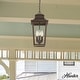 preview thumbnail 1 of 5, Hunter Spring Cove Outdoor 3 Light 17 Inch Pendant - Traditional - Entryways, Porches, or Outdoor Gathering Spaces Matte Bronze