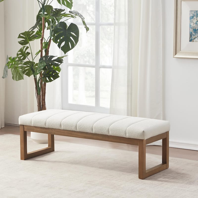 45" Entryway Upholstered Bench Shoe Rack Bench