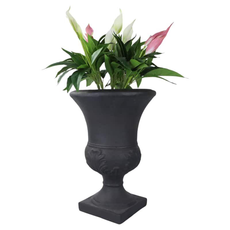 DreamPatio Fiberstone Urn Planter (21 inch H x 15 inch D) - 15"x15"xH21"