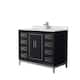 Option Black, Nickel Trim, Carrara Marble Top
