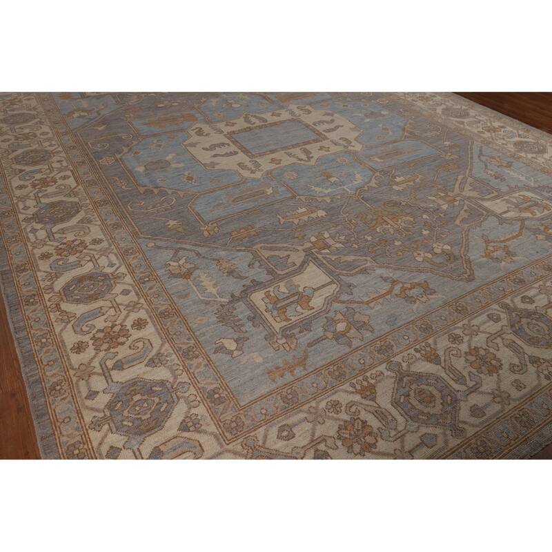 Heriz Serapi Large Rug Handmade Wool Carpet - 10'4"x 13'8"