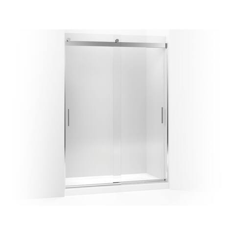 Kohler Levity Sliding Shower Door 82" Hx56 - 59" W w/3/8" Clear Glass & Blade Handles Bright Polished Silver (K-706013-L-SHP)